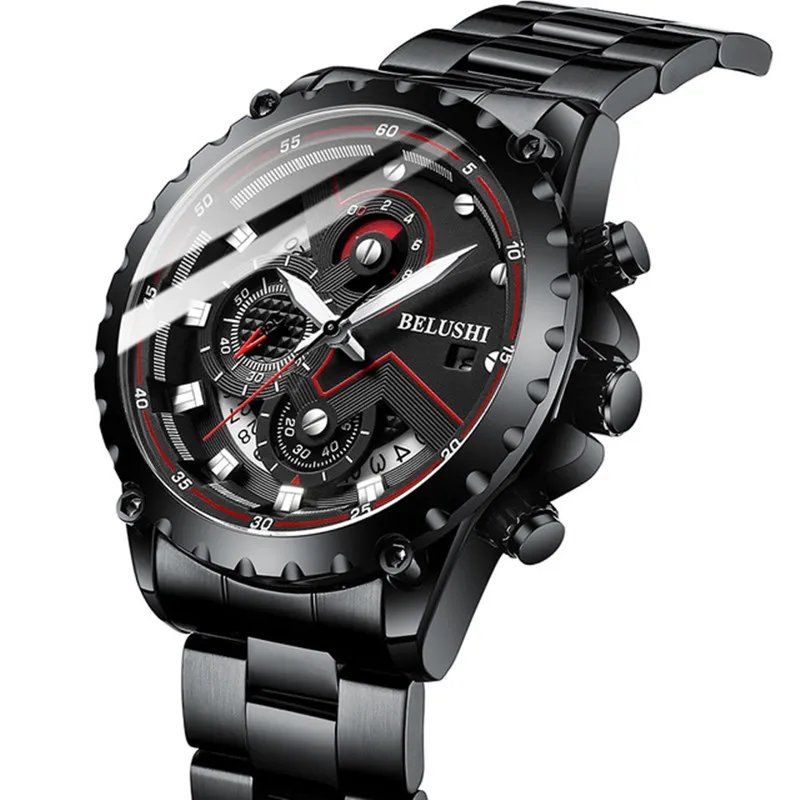 

Männer Uhr Top Luxus Marke Große Zifferblatt Sport Uhren Herren Chronograph waterproof Armbanduhr Datum Männlich Uhr Relogi