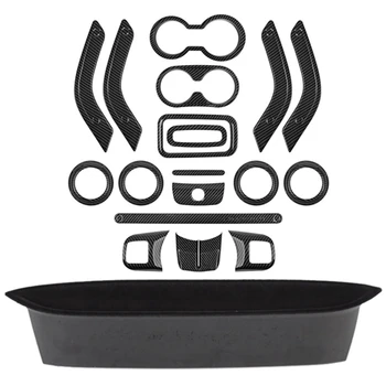 

1Pcs Grab Tray Passenger Storage Tray Box & 1 Set Car Decoration Steering Wheel + Center Console Air Outlet Trim