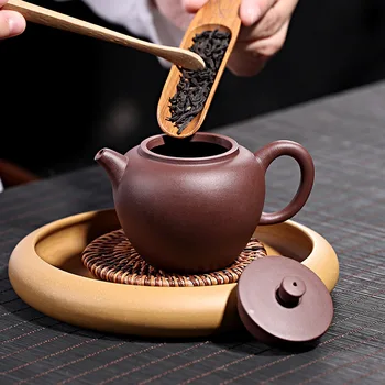 

Undressed ore purple clay teapot handmade yixing pot kung fu kettle teaware