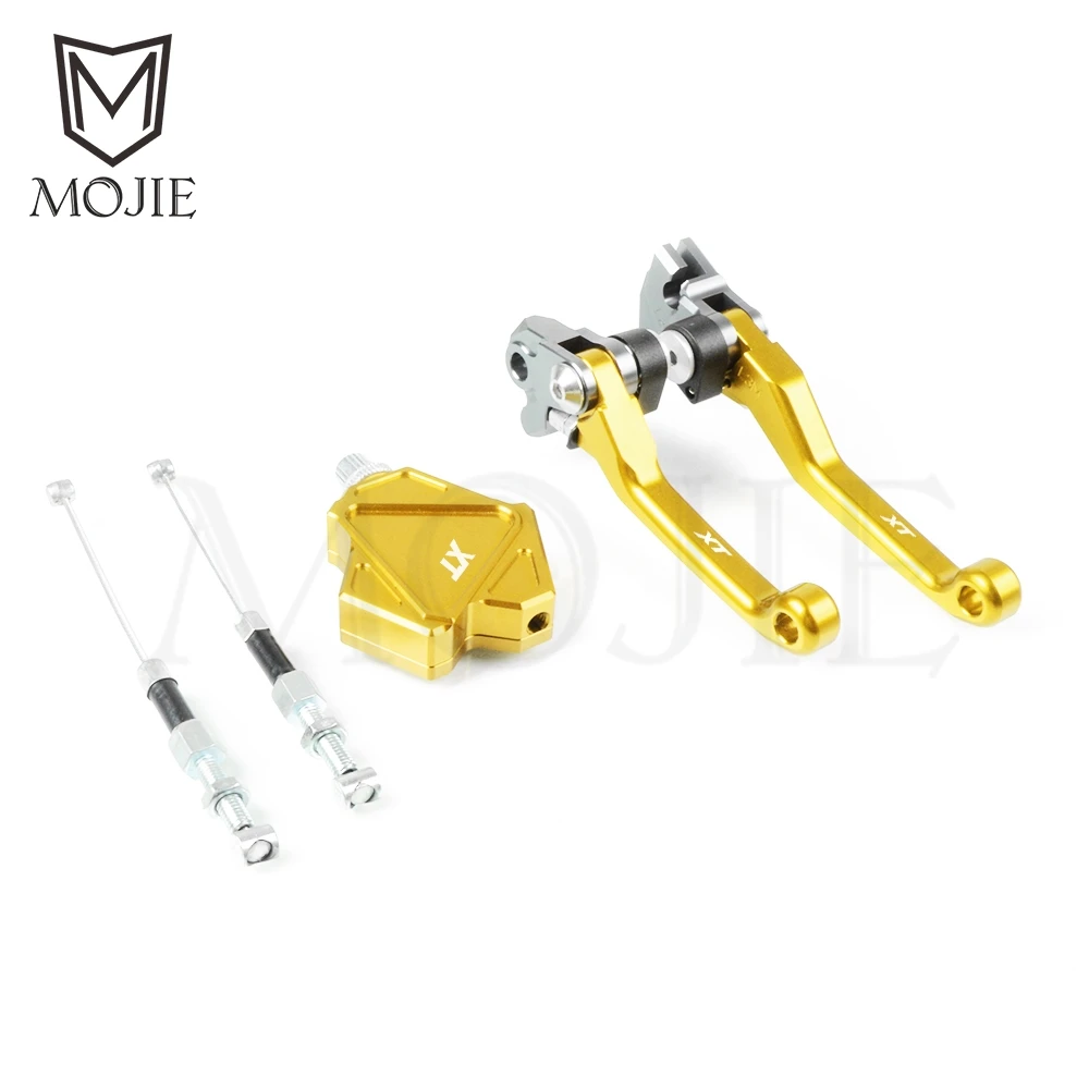 XT250 05-17 Gold Для YAMAHA XT225 XT250 XT250X XT 225 250 X 250X Мотокросс ЧПУ поворотный тормоз трюк рычаг сцепления легко тяните кабель системы мотоцикла - Цвет: XT250 05-17 Gold