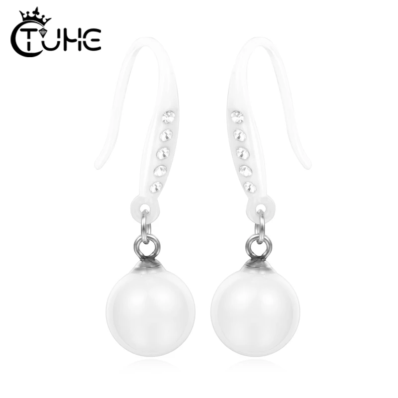 

Vintage Drop Ball Earrings Silver Tassel Earrings Healthy Ceramic Earrings Fashion Jewelry for Women Wedding Engagement Gift