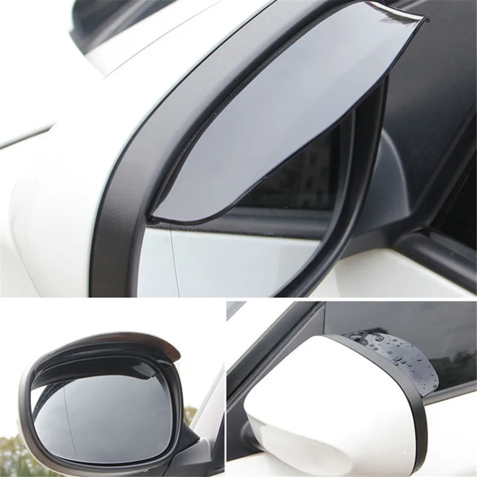 Hot Car-Covers Rearview Mirror Cover Rear View Mirror Sticker Car Rain Visor For Skoda Octavia A2 A5 A7 Fabia Rapid Superb Yeti
