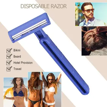 

2-Layers Blades Portable Manual Razor For Men Face Razor Blades Hotel Disposable Shaver Body Trimmer