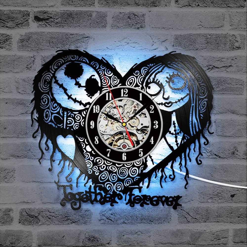 Retro Collectible Gifts Vinyl Record Wall Clocks The Nightmare Before Christmas Retro Collectible Gifts Vinyl Record Wall Clocks The Nightmare Before Christmas