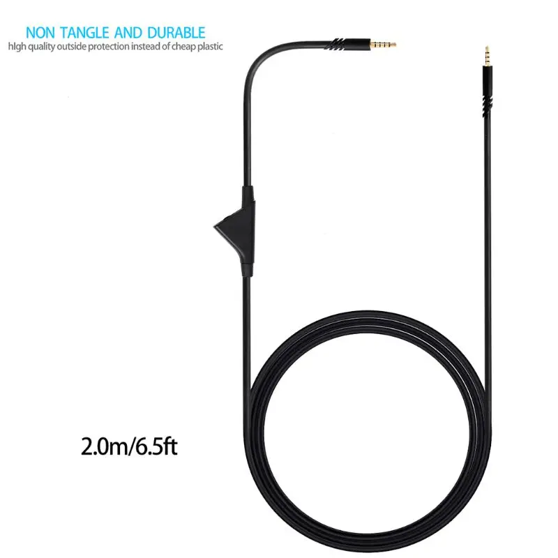 

Earphone Cable Audios Cord with Tuning Function for Lo-gitech As-tro A10 A40tr