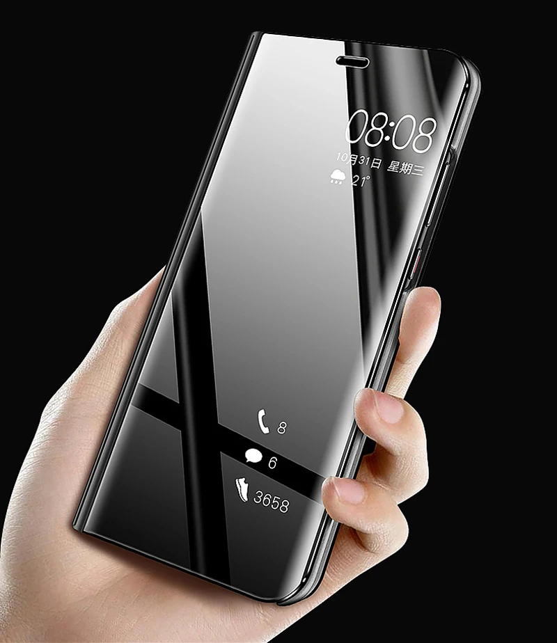 Умный зеркальный Чехол С Откидывающейся Крышкой для huawei P30 P20 Lite ...