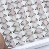 Vintage Natural Rose Pink Quartz Ring for Women Geometric Crystal Engagement Rings Set Female Gift Fine Jewelry 25Pcs/lot 4