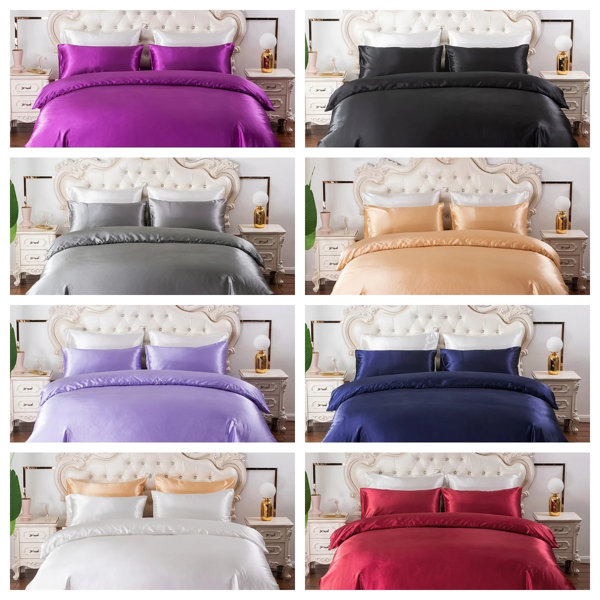 

2020 New Pattern Solid Color Printing 2/3 Pcs Duvet Cover Set 1 Quilt Cover + 1/2 Pcs Pillow Cases Twin Double Full Queen King