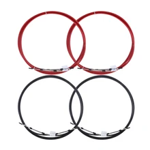 4 шт. лодка дроссельной заслонки кабель, универсальный 8 футов морской рычаг управления кабель переключения отлично подходит для Yamaha подвесной красный/черный