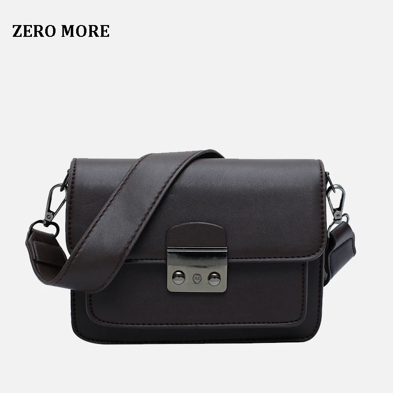 ZERO MORE/модные женские сумки на плечо, женская сумка-мессенджер из искусственной кожи высокого качества, женская сумка с клапаном, Женская однотонная квадратная сумка