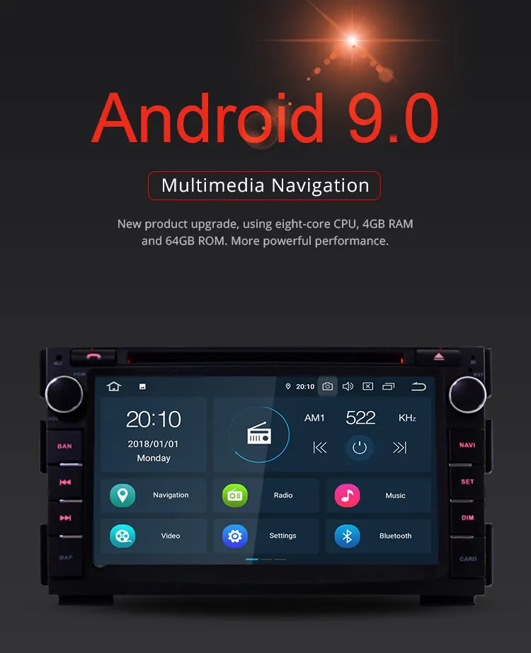Best TOPBSNA Android 9.0 2 Din Car DVD Player for KIA CEED 2009 2010 2011 2012 VENGA WIFI Multimedia Car radio Stereo Headunit RDS AM 1