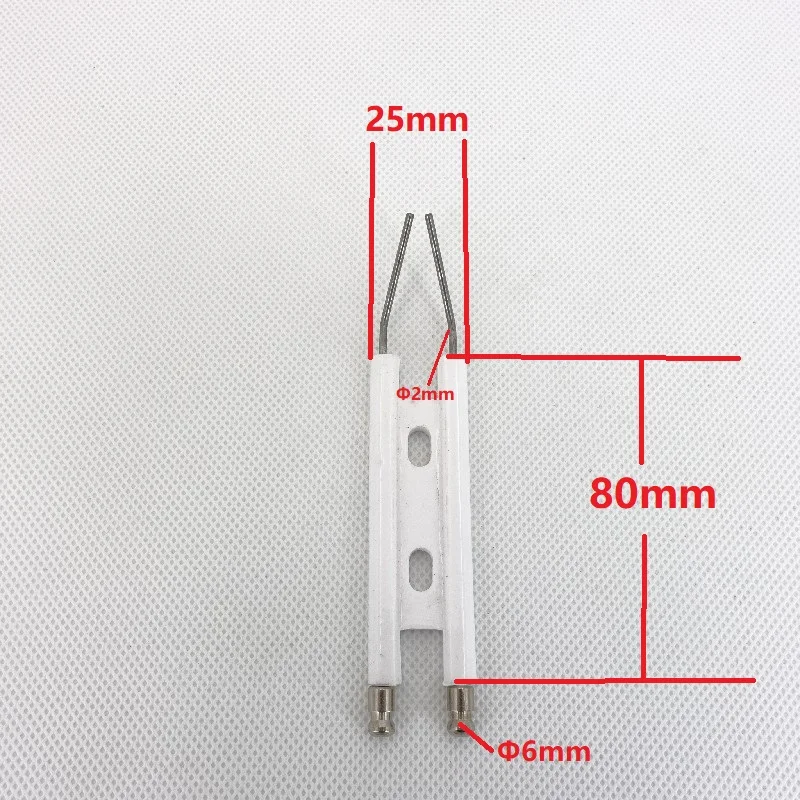 Double Pole Ignition Electrode Ceramic Igniter For Waste Oil Burner Little Conjoined Ignition Needle