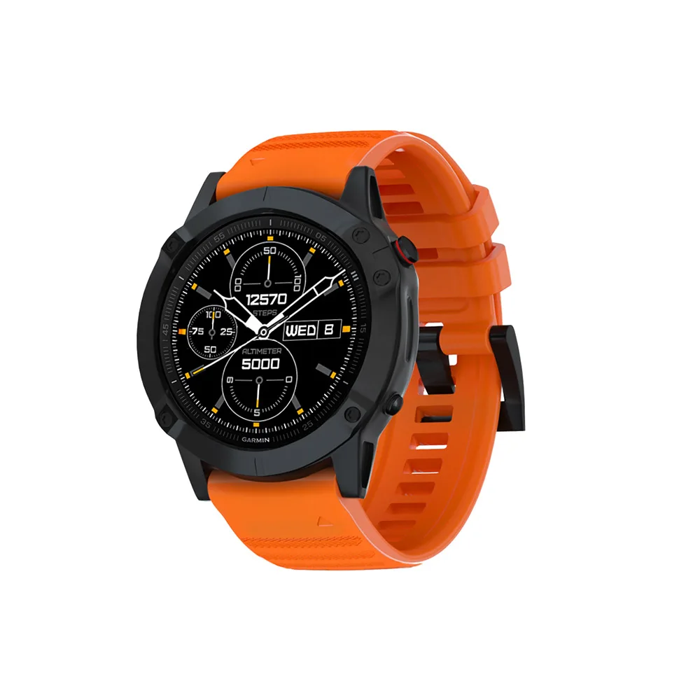 26 22 мм быстросъемный ремешок для часов Garmin Fenix 6X6 Pro Quick Fit Силиконовый ремешок для наручных часов Garmin Fenix 5 5X ремень