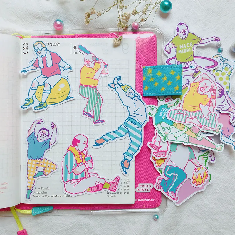 

20Pcs/Bag Girl Heart Yoga Uncle Letter Sticker DIY Craft Scrapbooking Album Journal Happy Planner Decorative Stickers