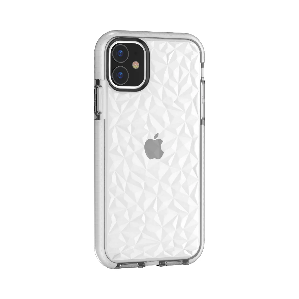 100 шт./лот прозрачный алмаз зерна ТПУ+ D30 высокого качества чехол для iPhone 6 7 8 X XS XR XS Max 6 7 8 plus 11 Pro максимальный чехол