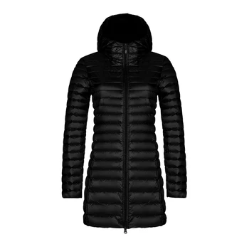 

Warm Down Jacket Large Size Winter Coat Outwear For Men&women Solid Black Lightweight Duck Down Hooded Jacket 3XL 4XL