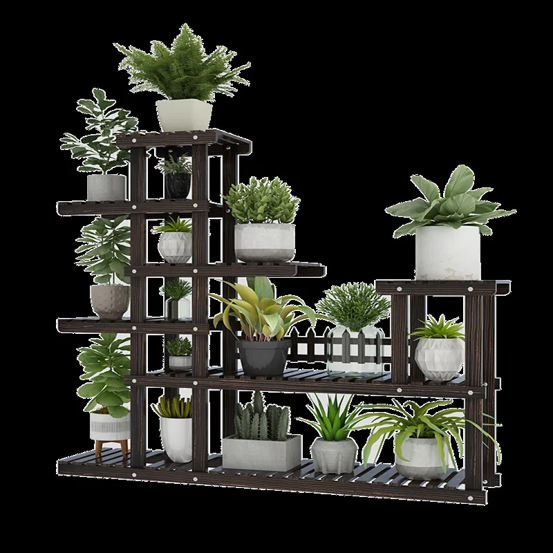 

Balcony Indoor Household Flowerpot Frame To Ground Flower Airs Multi-storey Economics Type Countryside Simplicity Meat Rack