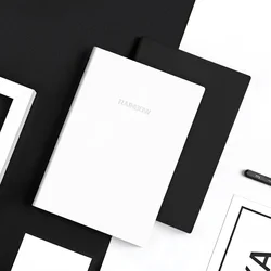Carnet de notes A5 en cuir PU souple, blanc pur, 112 feuilles de papier doublé, Journal Agenda, fournitures scolaires et de bureau, 2022 