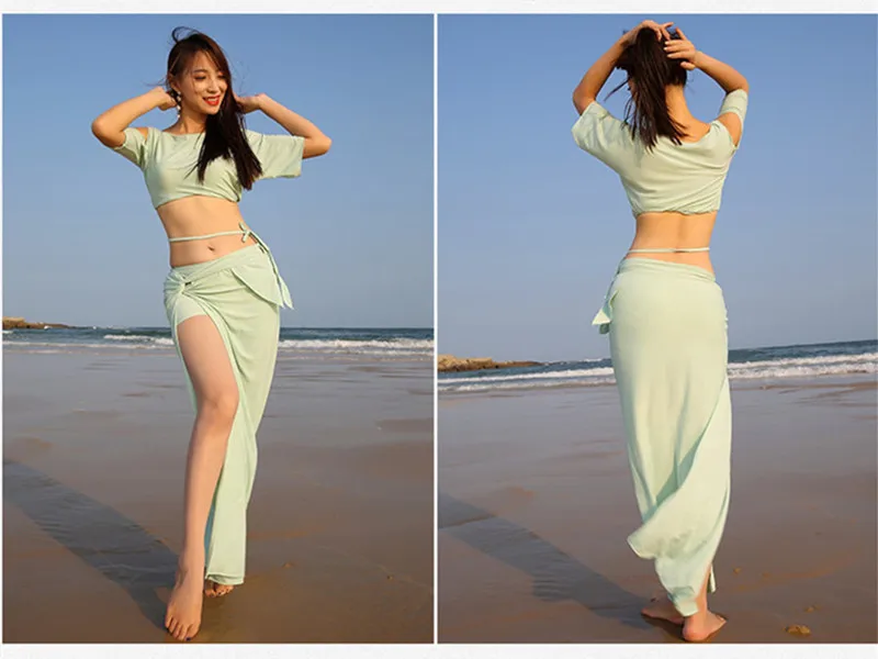 Bellydance oriental dance set baladi Indian eastern desert swings costumes for belly dance bra belt skirt dress robe set wear