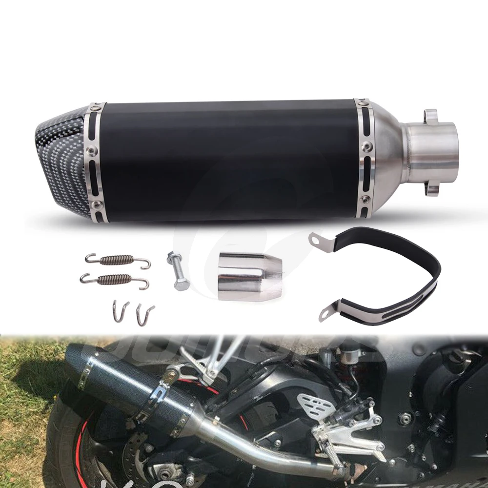 OUMURS мотоцикл выхлопной изменить Глушитель Трубы для Akrapovic скутер, питбайк Dirt 38-51 мм Универсальный для FZ6 R1 ER6N TMAX CBR250