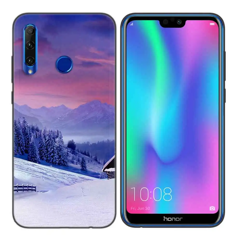 Черный силиконовый чехол для huawei Honor 8C 8X 8A 10 20 9X Lite Pro Y5 Y6 Y7 Y9 Play V20 Enjoy 9S 9E Fall Capa natural s - Цвет: Серый