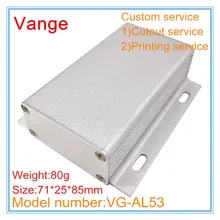 2 шт./лот настенные алюминиевые коробки 6063-T5 алюминиевый корпус усилителя 71*25*85 мм с дизайном рассеивания тепла