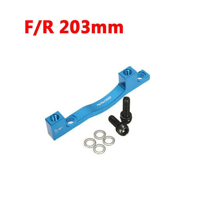 MTB велосипедный дисковый тормоз адаптер алюминиевый Маутейн велосипед дисковый тормоз ротор крепление передний задний суппорт 180/203 мм Аксессуары для велосипеда PM-PM - Цвет: Blue F-R203mm