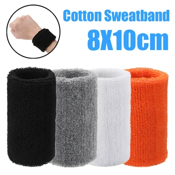 

New Cotton Unisex Sport Sweatband Wristband Basketball Wrist Protector Running Badminton Basketball Brace Terry Cloth Sweat Band