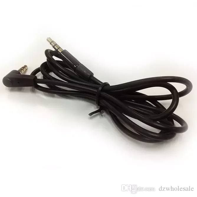 100pcs lot High quality 4 to 4 3 to 3 Elbow Audio Cable 3 5mm Male to Male Detox Pro Headphone Replacement Audio Extension Cable