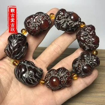 

Exquisite Tibetan natural Old Yak horn and ball string