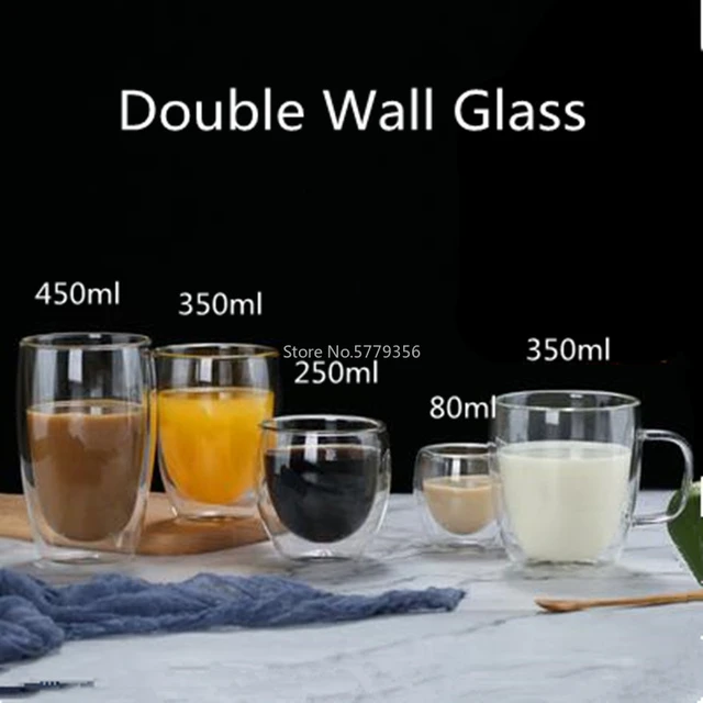 Tasse En Verre À Double Paroi Résistante À La Chaleur, Service À Café,  Expresso, Bière, Lait, Jus, Verres À Thé, Whisky, Verres À Boissons -  Transparent - AliExpress