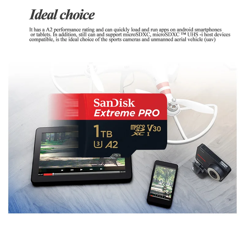 sd card SanDisk 512GB Micro SD Card 1TB Extreme PRO U3 V30 A2 Flash Card Memory Card Ultimate Speed Up to 170MB/S TF Card 4K MicroSDXC microsdxc switch