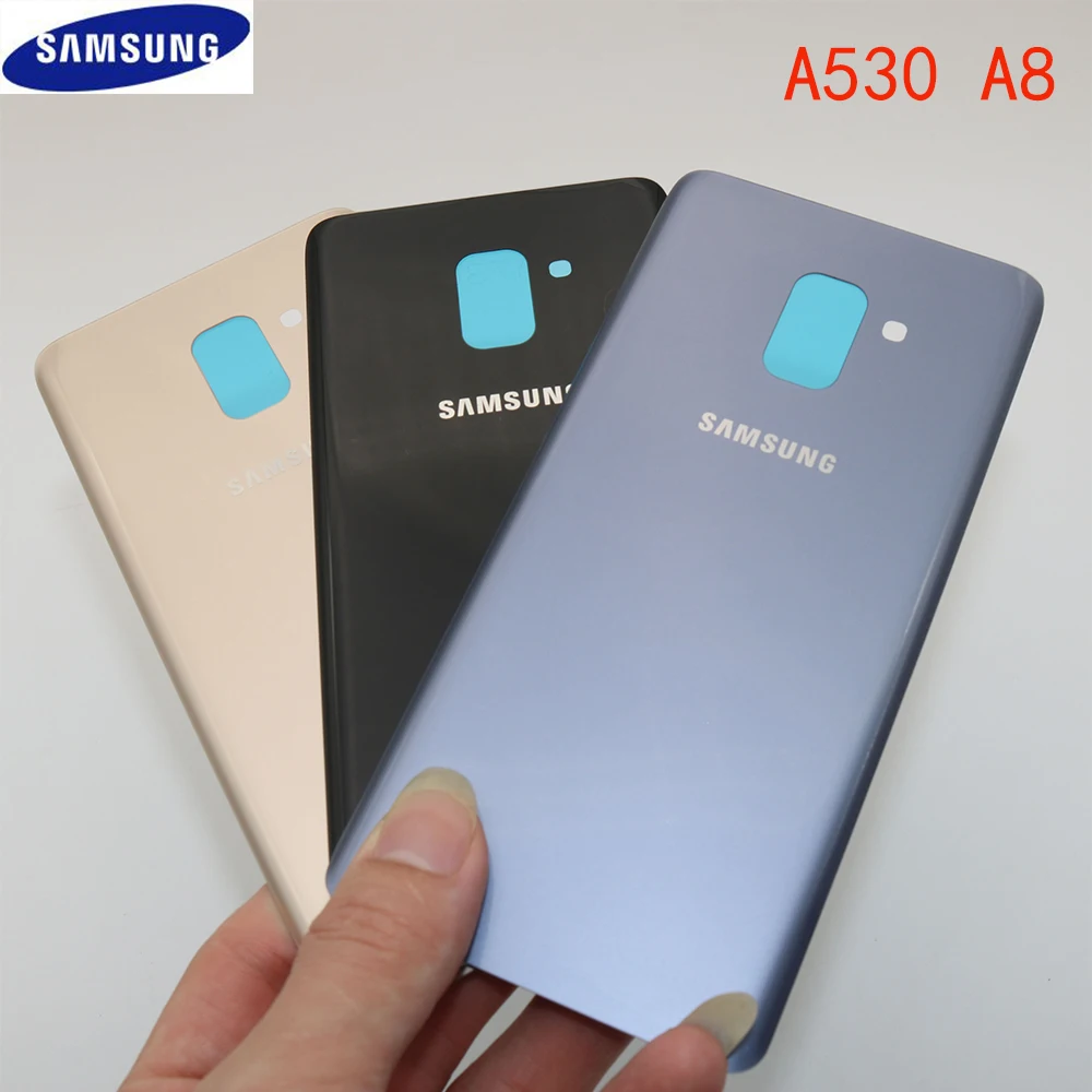 Original Back Battery Rear Glass Cover For Samsung Galaxy A530 /A8 /a530/a8 Case Housing Adhesive Sticker | Мобильные телефоны и