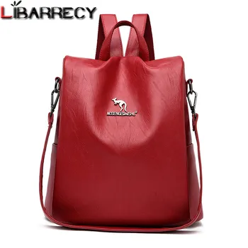 

Fashion Soft Leather Bagpack Large Women Backpack Designer School Bags for Teenage Girls Sac A Dos Travel Bag Mochila Feminina