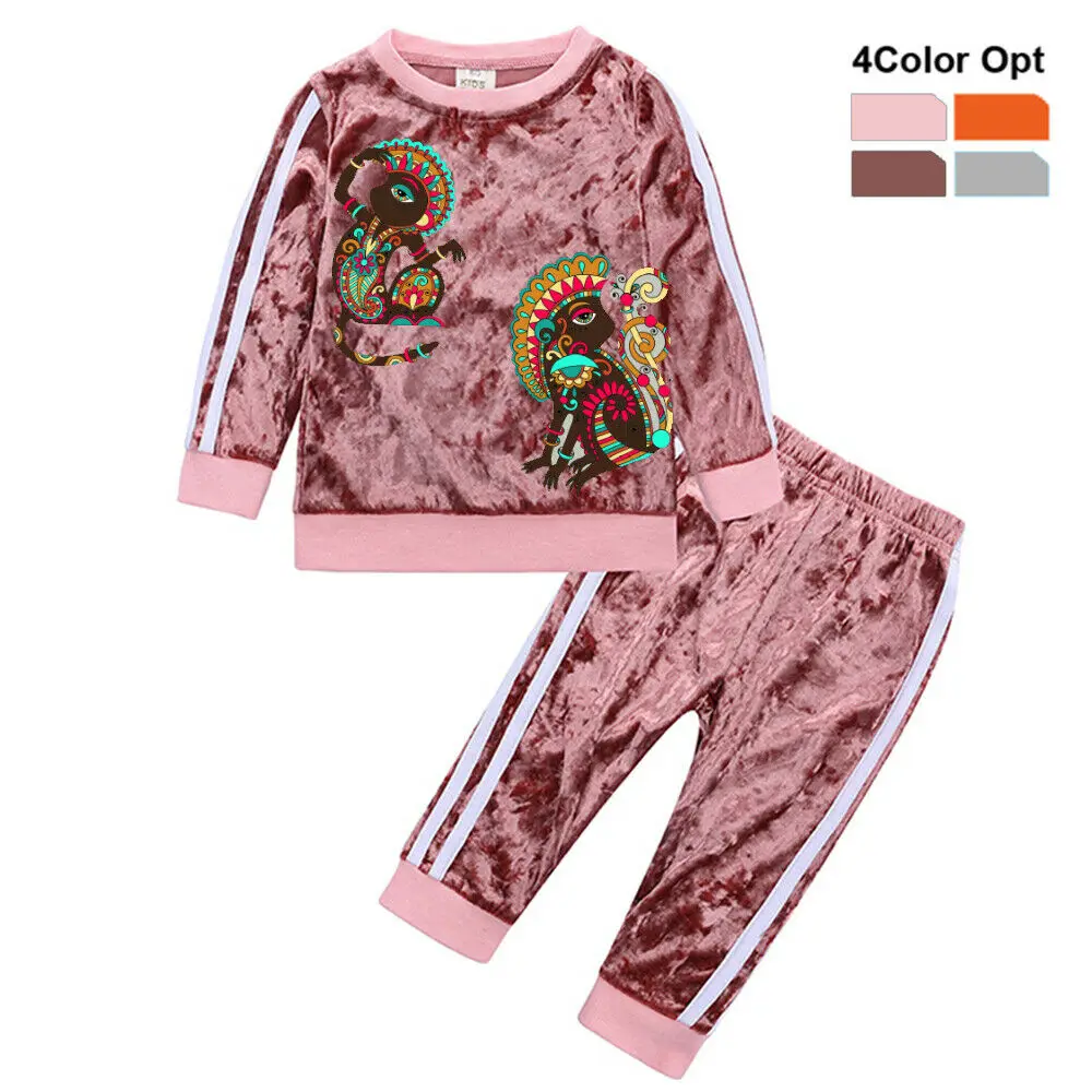 baby velvet tracksuit