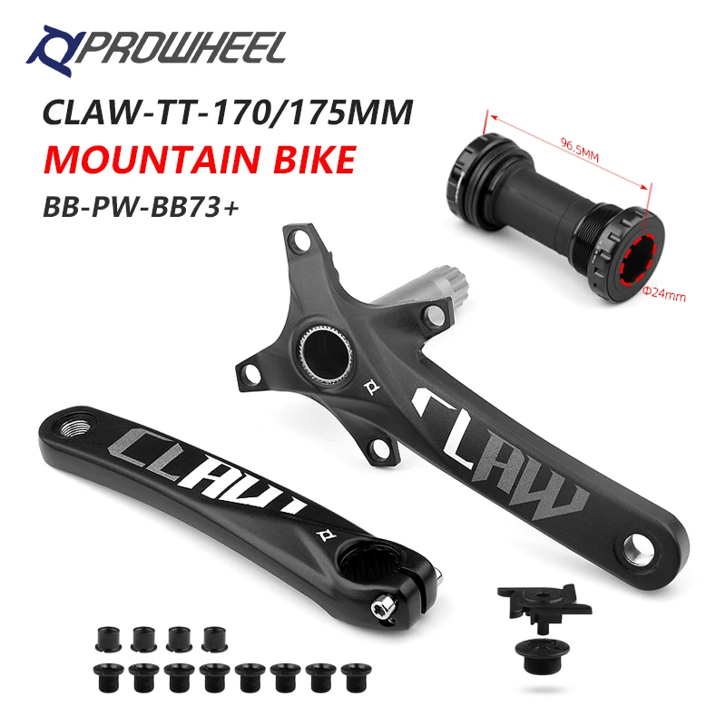 PROWHEEL 104BCD Berg Fahrrad Kurbel 170mm 175mm Kurbel und Tretlager BB MTB Kurbeln Aluminium Legierung Fahrrad Teile