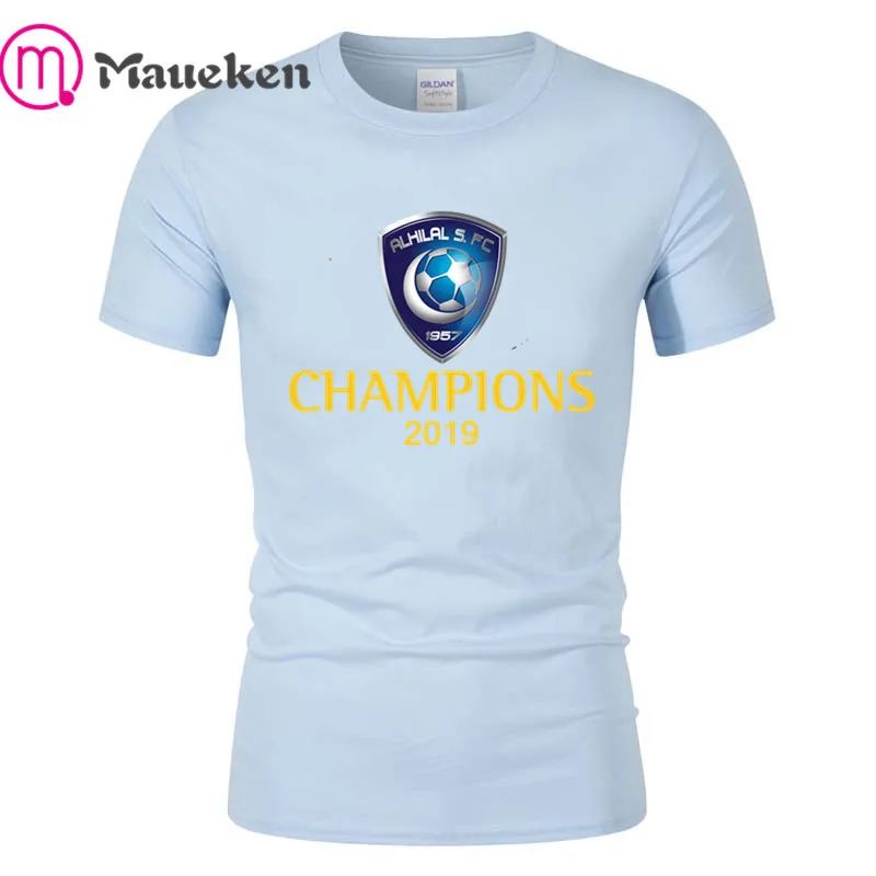 Al Hilal Al-Hilal champions, забавная Мужская футболка, модная, хлопок, хип-хоп футболка, топы, футболки, брендовая одежда - Цвет: 2