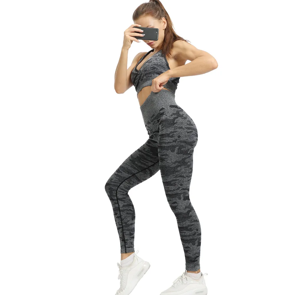 NADANBAO Fitness Pants Women Leggings Camouflage Female Workout Leggins High Waist Flexible Gym Sporting  Leggin Plus Size