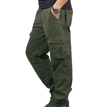 

Men Working Winter Warm Thermals Cargo Pants Pocket Thick Trouser for Outdoor NFE99