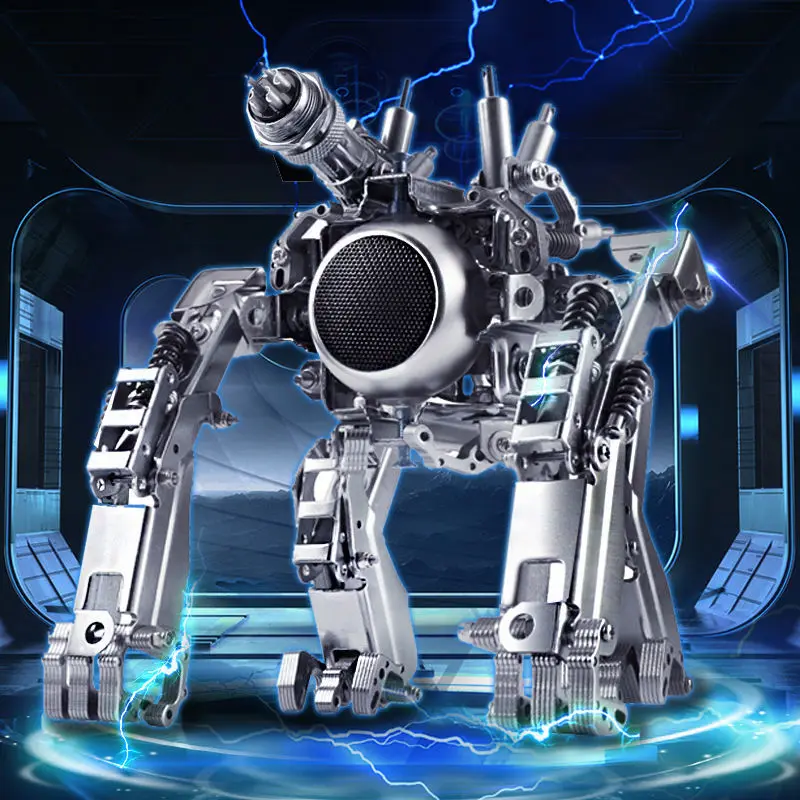 Mechanical Party War Ape Portable Bluetooth Speaker Metal Subwoofer Mecha Lego Assembly Model Stereo Boombox Men's Birthday Gift |