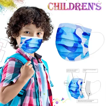 

Children's Face Mask Strawberry Pattern Disposable Mask Denta Industrial 3 layer Earloop Face Mask Kids Face Cover Маска#YL5