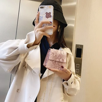 

Snake Printed Shoulder Messenger Bag Fashion Casual PU Leather Crossbody Bags Women Handbags Totes Bags Clutch Bag