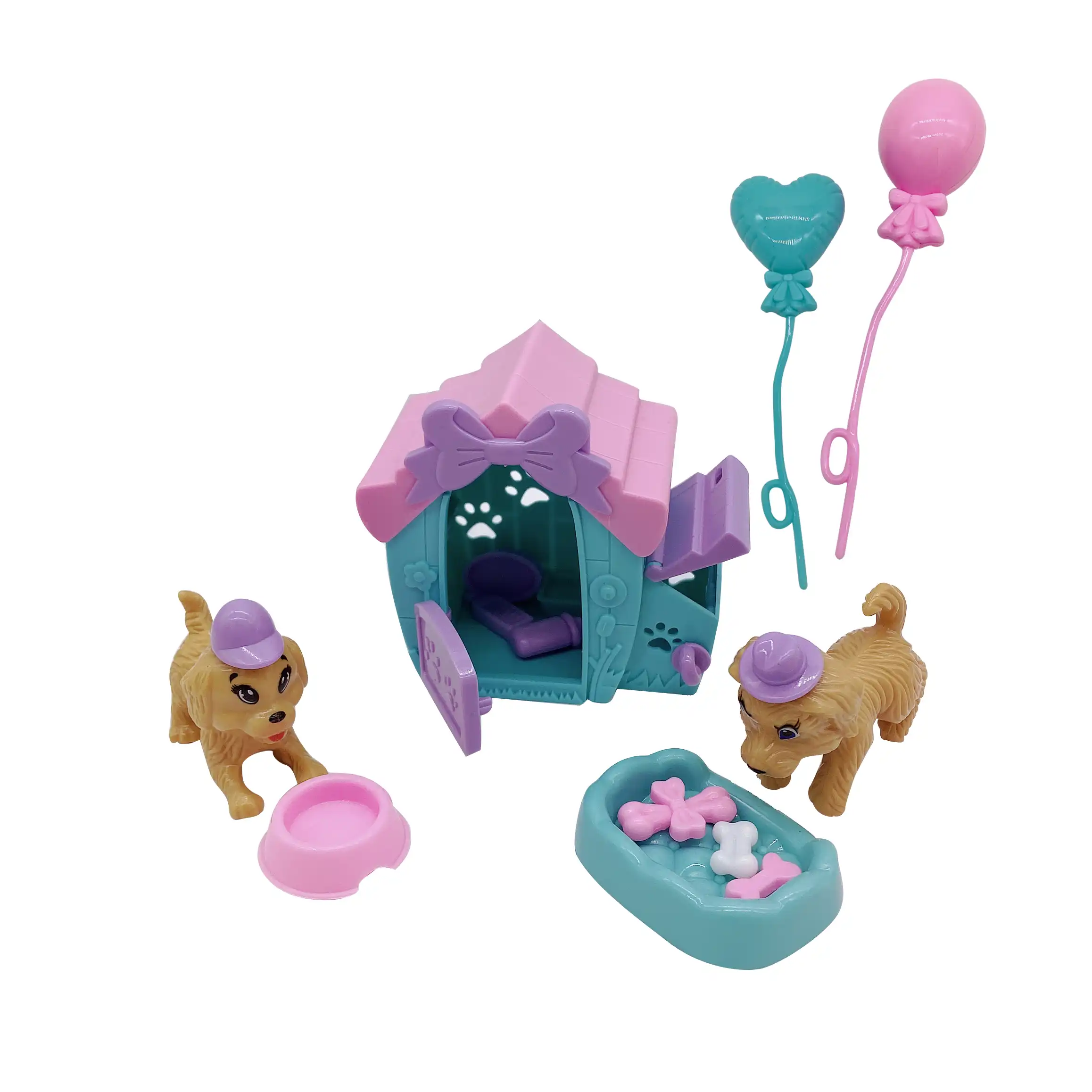 perro con jaula juguete