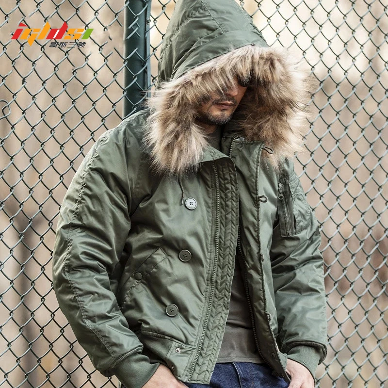 Winter Thick Warm Military Jacket Men Tactical Pilot Army Parkas Casual  Cotton