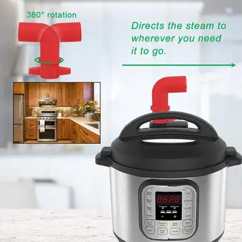 

Pressure Cooker Steam Diverter Release Valve Accessories 360 Rotating Silicone Instant Pot Pressure Cooker Steam Release Pipe