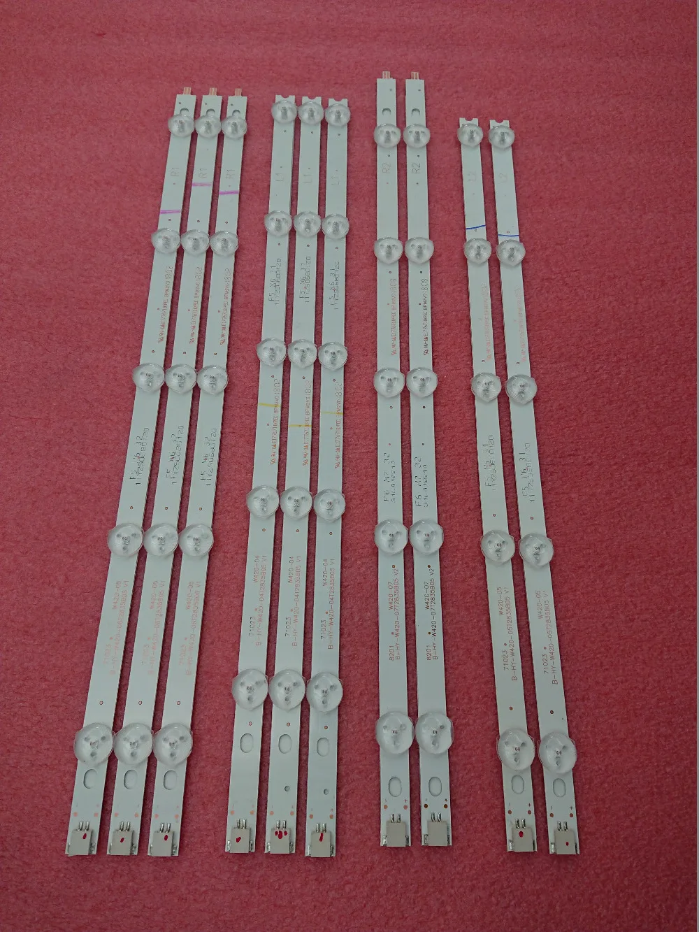 

New 10set=100pcs LED strip Replacement for LG 42LN5400 6916L-1385A 6916L-1386A 1387A 1388A 1214A 1215A 1216A 1217A