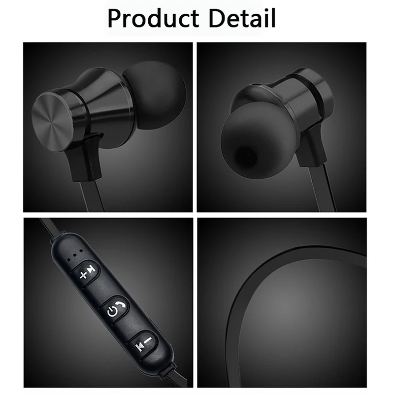 Магнитные беспроводные Bluetooth наушники стерео водонепроницаемые спортивные наушники-вкладыши гарнитура наушники с микрофоном для iPhone samsung