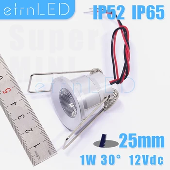 

etrnLED 12V 1W Small Spot Led IP65 Waterproof Downlight Recessed Dimmable for Kitchen Sauna Bath Ceiling Narrow Beam Aluminum
