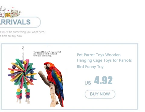 Title 2, New Bird Chewing Toy Wooden Hanging Cage Toys f...