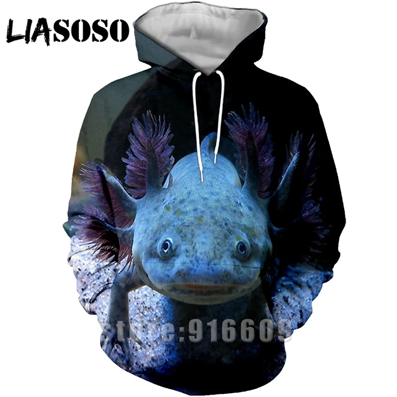 11 Зимняя женская и Мужская спортивная одежда с 3D принтом животных Axolotl толстовки Панк пальто пуловер Толстовка аниме Modis Harajuku Толстовка с капюшоном - Цвет: 11